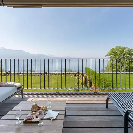 Terrasses De Lavaux Moderne Avec Vue Panoramique&piscine Appartement Puidoux