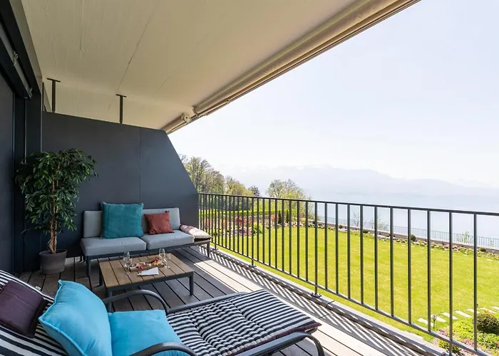 Les Terrasses De Lavaux 1 - De Luxe Avec Vue Panoramique Et Piscine Puidoux
